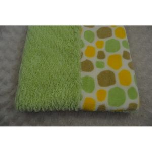 Animal Print Baby Blanket Patchwork Squares Yellow Green Off White Tan Giraffe
